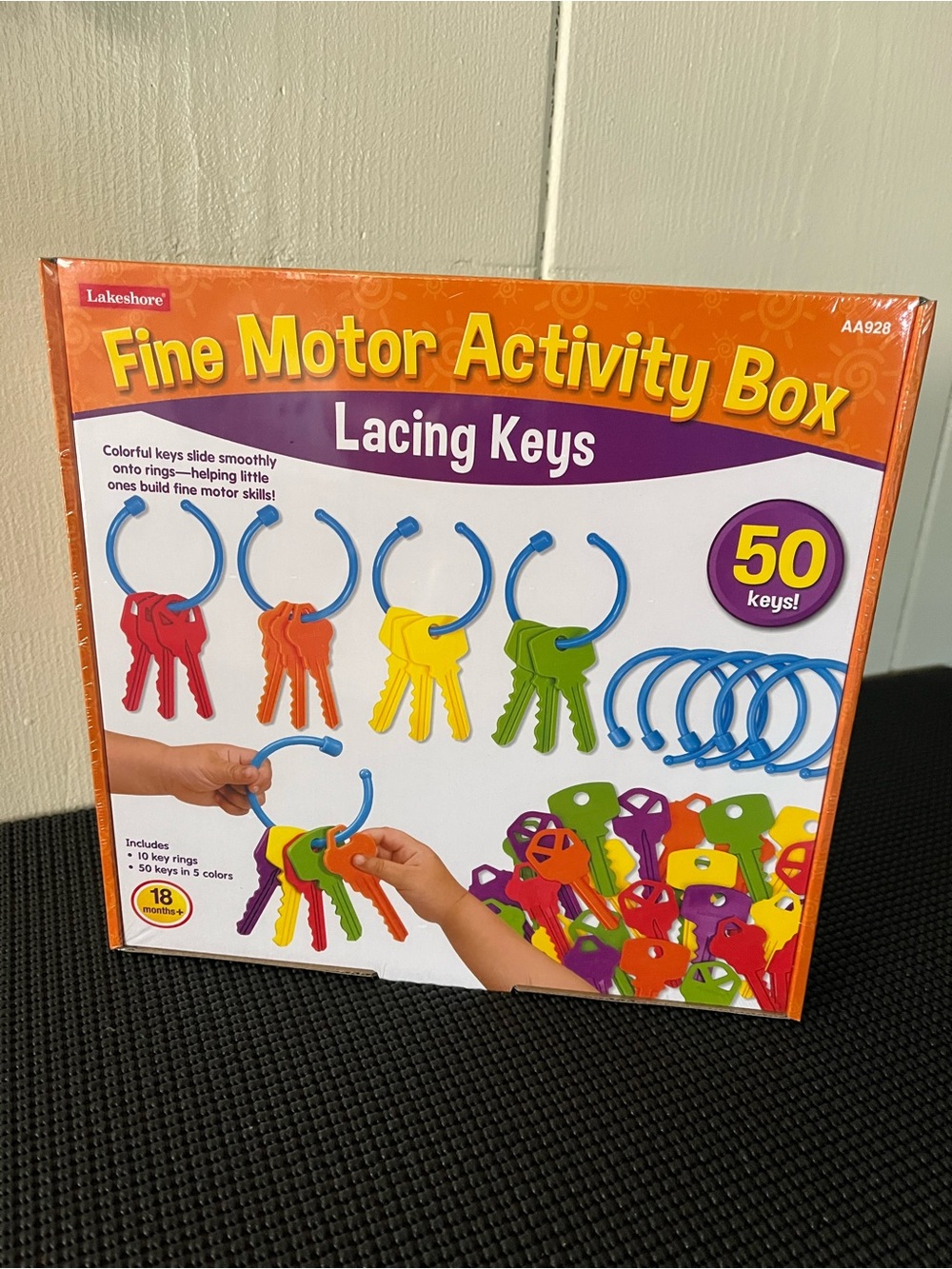 Lakeshore Fine Motor Activity Box Lacing Keys 50 Keys